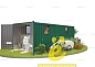 Хозблок с плоской крышей и двумя окнами SKOGGY 5M