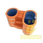 Купель ледяная и джакузи на 1+2 чел.