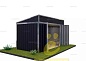 Хозблок с односкатной крышей и боковой дверью стандартный SKOGGY 5M