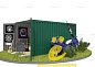 Хозблок с плоской крышей и двумя окнами SKOGGY 5M