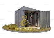Хозблок SKOGGY секционный с односкатной крышей 5 х 2 м