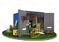 Хозблок с плоской крышей и окном SKOGGY 3M