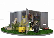 Контейнер для Хранения с Плоской Крышей и Окном SKOGGY 3м