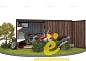 Хозблок с плоской крышей и двумя окнами SKOGGY 5M