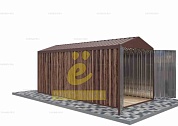 Контейнер для Хранения с Двускатной Крышей Стандартный SKOGGY 5м Wooden