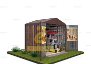 Контейнер для Хранения с Двускатной Крышей Стандартный SKOGGY 2м Wooden