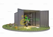 Хозблок SKOGGY секционный с плоской крышей 5 х 2 м