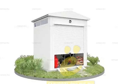 Хозблок премиум SKOGGY MINI с плоской крышей и рольставнями
