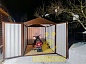 Дровница с двускатной крышей стандартная SKOGGY 3M