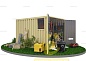 Хозблок с плоской крышей и окном SKOGGY 3M