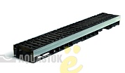 Лоток водоотводный пластиковый ЛВП PROFI DN100 H72 E600 комплект
